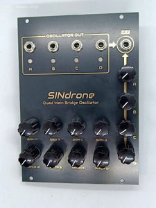 SINdrone - Quad Wien bridge oscillator (18HP - BLACK version)