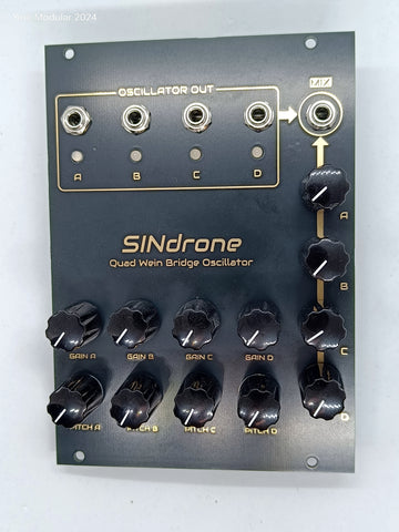 SINdrone - Quad Wien bridge oscillator (18HP - BLACK version)