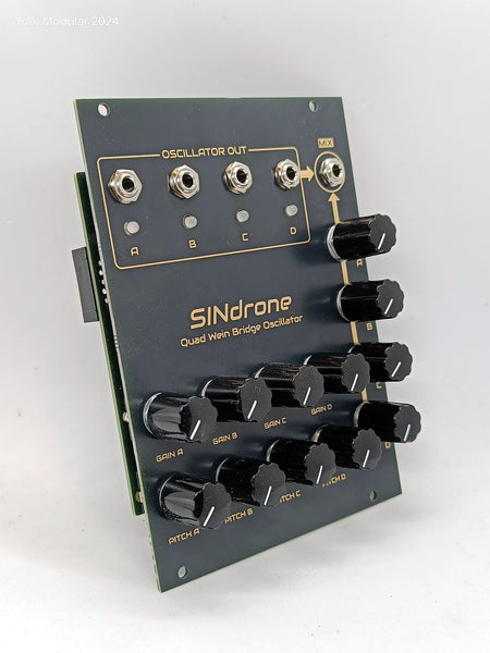 SINdrone - Quad Wien bridge oscillator (18HP - BLACK version)