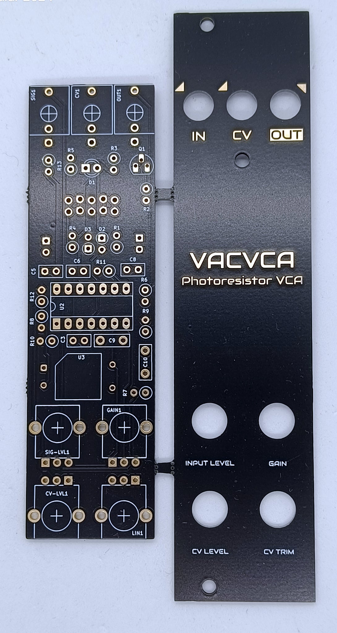 VACVCAv2: Vactrol VCA (6HP - PCB/panel)